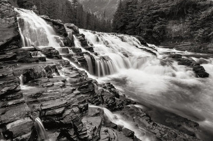 McDonald Creek Falls by Alan Majchrowicz. SKU 27787i. Archival Giclee Fine art print for wall decor.