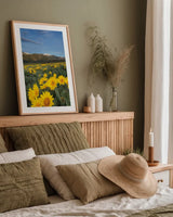 Methow Valley Wildflowers III by Alan Majchrowicz. shown as a paper print in a natural frame. Available as a archival giclee rolled canvas, fine art paper, or poster print. SKU 33792h.