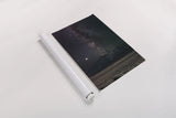 Milky Way in Sawtooth Mountains by Alan Majchrowicz. shown as a rolled paper print. Available as archival giclee rolled canvas, fine art paper, or poster print. SKU 68097h.