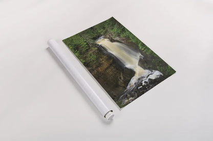 Miners Falls Michigan by Alan Majchrowicz. shown as a rolled paper print. Available as archival giclee rolled canvas, fine art paper, or poster print. SKU 50165h.
