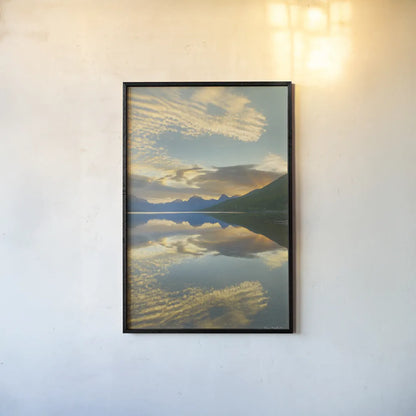 Montana Sunrise by Alan Majchrowicz. shown as a paper print in a black flame. Available as a archival giclee rolled canvas, fine art paper, or poster print. SKU 68098h.