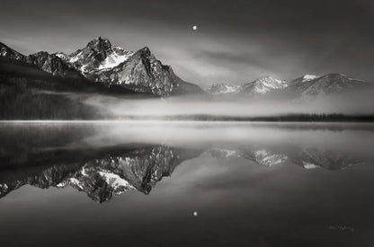 Moonset on McGown Peak by Alan Majchrowicz. SKU 64541i. Archival Giclee Fine art print for wall decor.