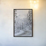 Mount Baker Highway II by Alan Majchrowicz. shown as a paper print in a black flame. Available as a archival giclee rolled canvas, fine art paper, or poster print. SKU 60620h.