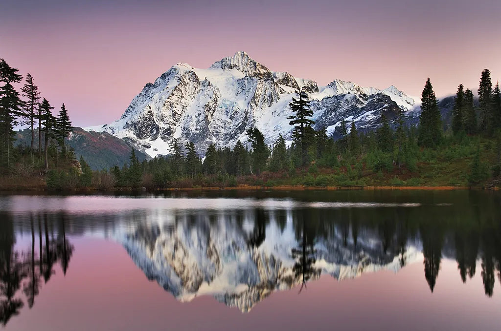 Mount Shukan Reflection II by Alan Majchrowicz. SKU 28102i. Archival Giclee Fine art print for wall decor.