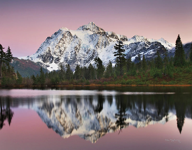 Mount Shukan Reflection II Crop by Alan Majchrowicz