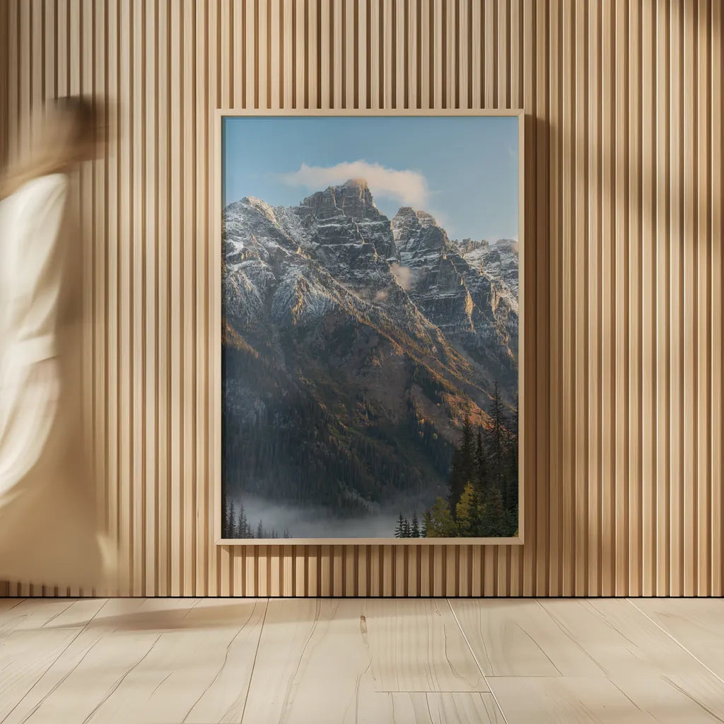 Mount Tupper Selkirk Mountains British Columbia by Alan Majchrowicz. shown as over sized large wall art. Available as an archival giclee rolled canvas, fine art paper, or poster print. SKU 90656h.