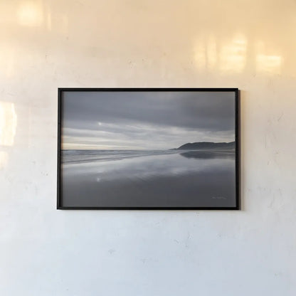 Nehalem Beach Oregon by Alan Majchrowicz. shown as a paper print in a black flame. Available as a archival giclee rolled canvas, fine art paper, or poster print. SKU 71677i.