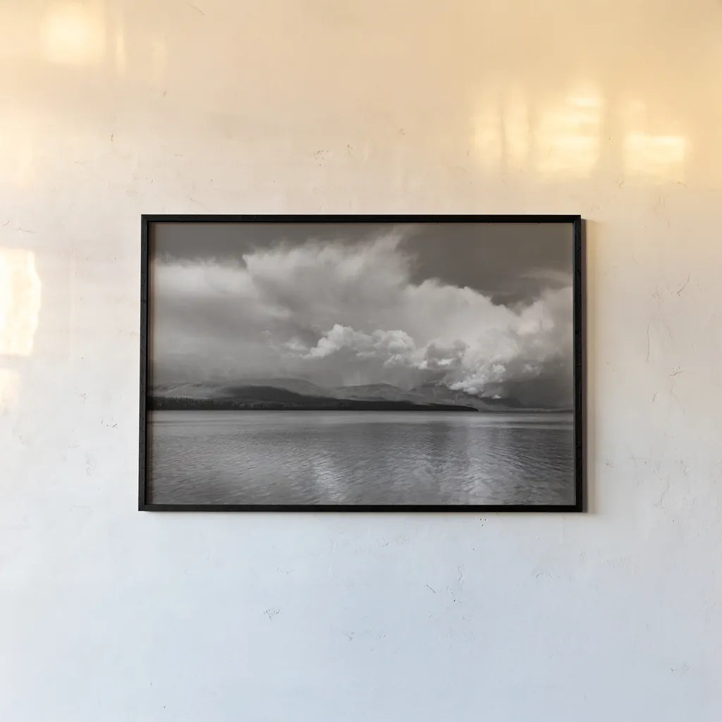 Noon Day Clouds by Alan Majchrowicz. shown as a paper print in a black flame. Available as a archival giclee rolled canvas, fine art paper, or poster print. SKU 43060i.