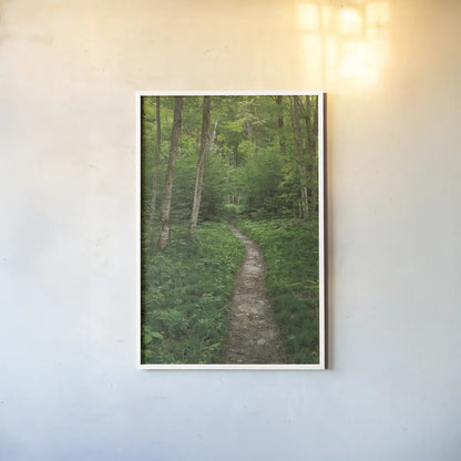 North Country Trail by Alan Majchrowicz. shown as a paper print in a white frame. Available as a archival giclee rolled canvas, fine art paper, or poster print. SKU 62466h.