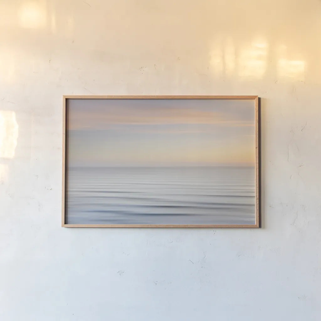 On the Horizon I no Border by Alan Majchrowicz. shown as a paper print in a natural frame. Available as a archival giclee rolled canvas, fine art paper, or poster print. SKU 34037i.