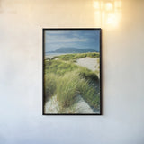 Oregon Dunes Grass by Alan Majchrowicz. shown as a paper print in a black flame. Available as a archival giclee rolled canvas, fine art paper, or poster print. SKU 53745h.