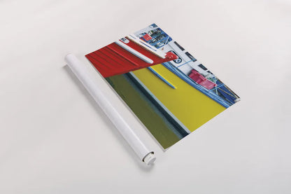 Orkney Fishing Boats by Alan Majchrowicz. shown as a rolled paper print. Available as archival giclee rolled canvas, fine art paper, or poster print. SKU 53744i.