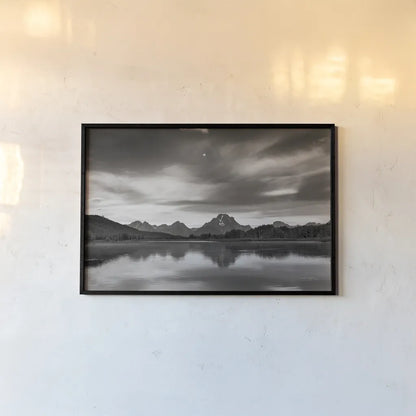 Oxbow Bend by Alan Majchrowicz. shown as a paper print in a black flame. Available as a archival giclee rolled canvas, fine art paper, or poster print. SKU 64547i.