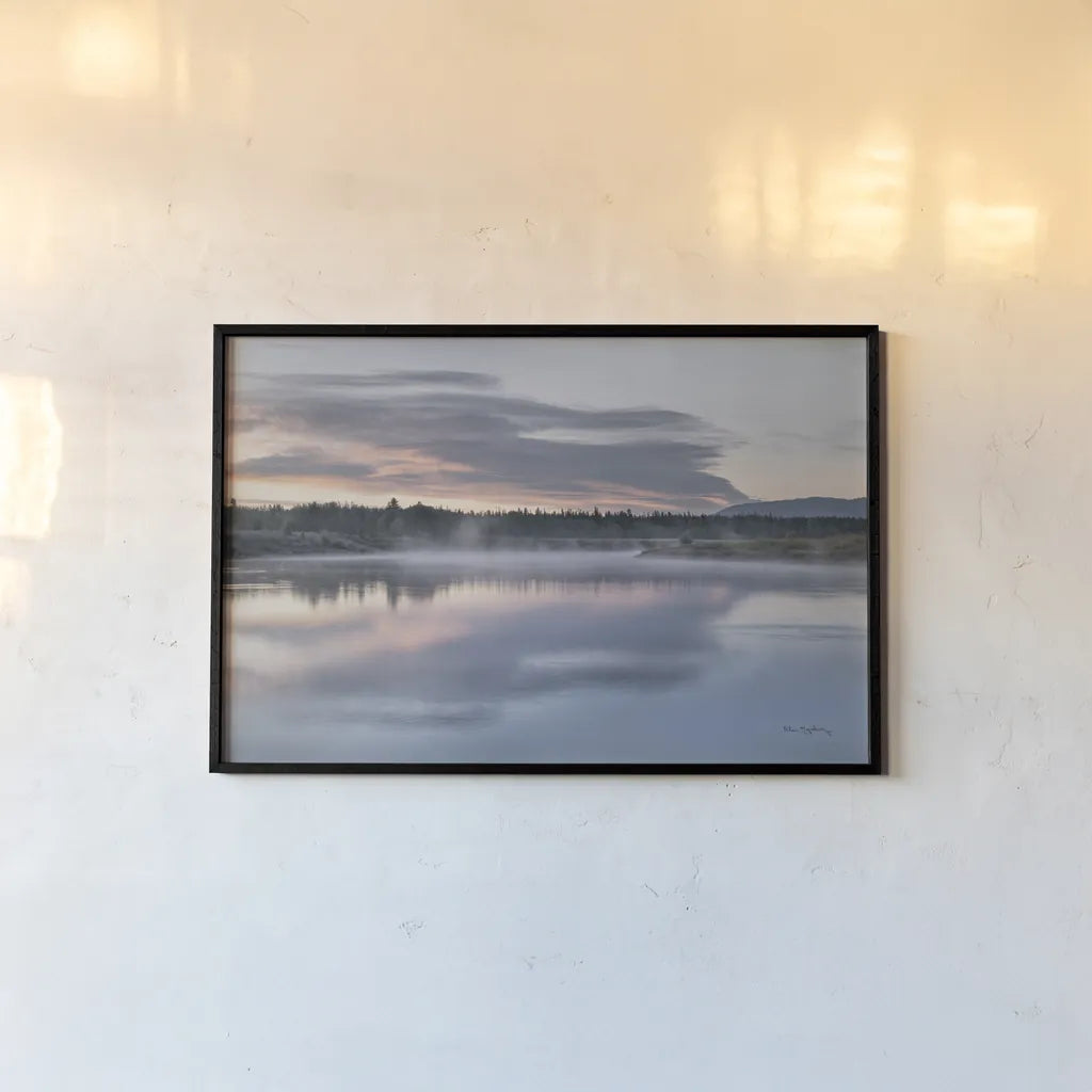 Oxbow Bend Grand Teton National Park by Alan Majchrowicz. shown as a paper print in a black flame. Available as a archival giclee rolled canvas, fine art paper, or poster print. SKU 71678i.