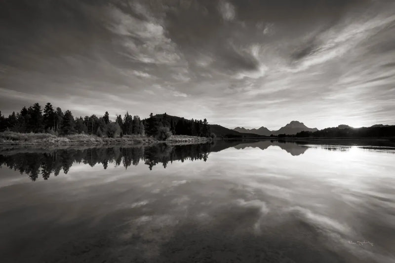Oxbow Bend sunset Grand Teton National Park by Alan Majchrowicz. SKU 64543i. Archival Giclee Fine art print for wall decor.