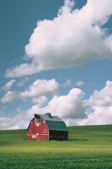 Palouse Region Red Barn II by Alan Majchrowicz. SKU 67698h. Archival Giclee Fine art print for wall decor.
