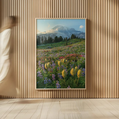 Paradise Wildflower Meadows II by Alan Majchrowicz. shown as over sized large wall art. Available as an archival giclee rolled canvas, fine art paper, or poster print. SKU 81531h.