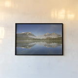 Petit Lake Reflection by Alan Majchrowicz. shown as a paper print in a black flame. Available as a archival giclee rolled canvas, fine art paper, or poster print. SKU 28095i.