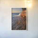 Pictured Rocks Michigan I by Alan Majchrowicz. shown as a paper print in a white frame. Available as a archival giclee rolled canvas, fine art paper, or poster print. SKU 50392h.