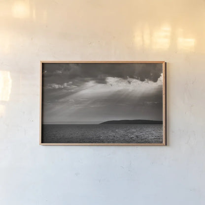 Portugal Cove by Alan Majchrowicz. shown as a paper print in a natural frame. Available as a archival giclee rolled canvas, fine art paper, or poster print. SKU 89100i.