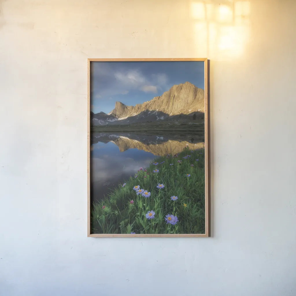 Pronghorn and Dragon Head Peaks by Alan Majchrowicz. shown as a paper print in a natural frame. Available as a archival giclee rolled canvas, fine art paper, or poster print. SKU 81533h.