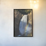 Rainbow Lower Falls by Alan Majchrowicz. shown as a paper print in a black flame. Available as a archival giclee rolled canvas, fine art paper, or poster print. SKU 80840h.