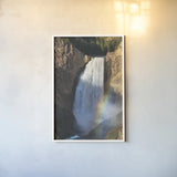Rainbow Lower Falls by Alan Majchrowicz. shown as a paper print in a white frame. Available as a archival giclee rolled canvas, fine art paper, or poster print. SKU 80840h.