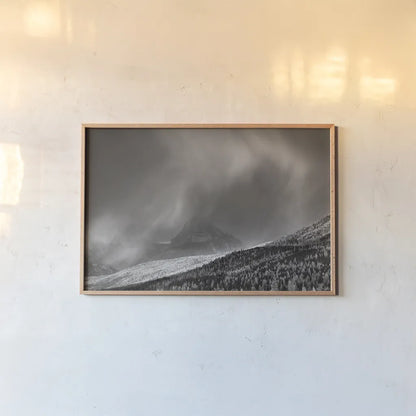 Rising Mist by Alan Majchrowicz. shown as a paper print in a natural frame. Available as a archival giclee rolled canvas, fine art paper, or poster print. SKU 27786i.