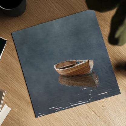 Rowboat in Ross Crop by Alan Majchrowicz. Shown as a detailed flat fine art print, highlighting archival giclee quality. Available as an archival giclee rolled canvas, fine art paper, or poster print. SKU 53742a.