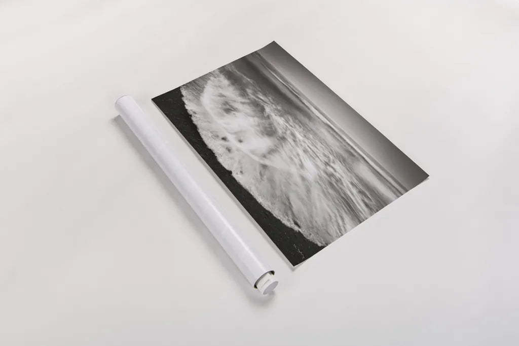 Ruby Beach I by Alan Majchrowicz. shown as a rolled paper print. Available as archival giclee rolled canvas, fine art paper, or poster print. SKU 19548i.