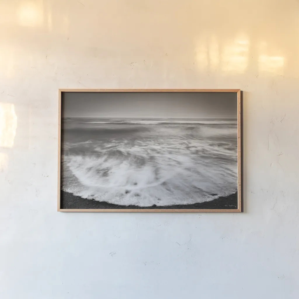 Ruby Beach I by Alan Majchrowicz. shown as a paper print in a natural frame. Available as a archival giclee rolled canvas, fine art paper, or poster print. SKU 19548i.