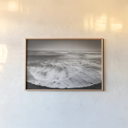 Ruby Beach I by Alan Majchrowicz. shown as a paper print in a natural frame. Available as a archival giclee rolled canvas, fine art paper, or poster print. SKU 19548i.
