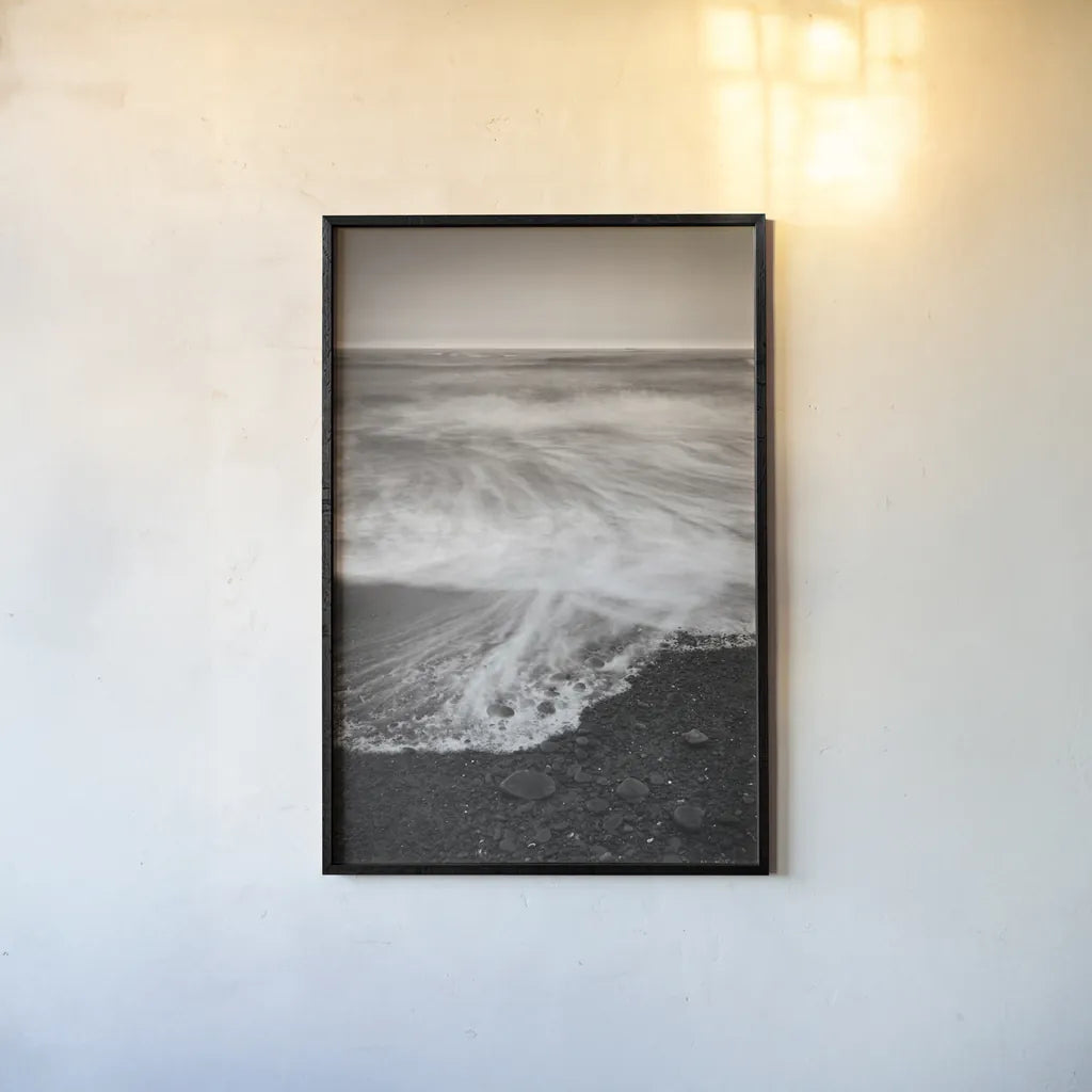 Ruby Beach II by Alan Majchrowicz. shown as a paper print in a black flame. Available as a archival giclee rolled canvas, fine art paper, or poster print. SKU 19549h.