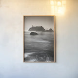 Ruby Beach III by Alan Majchrowicz. shown as a paper print in a natural frame. Available as a archival giclee rolled canvas, fine art paper, or poster print. SKU 98887h.