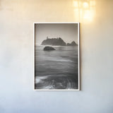 Ruby Beach III by Alan Majchrowicz. shown as a paper print in a white frame. Available as a archival giclee rolled canvas, fine art paper, or poster print. SKU 98887h.