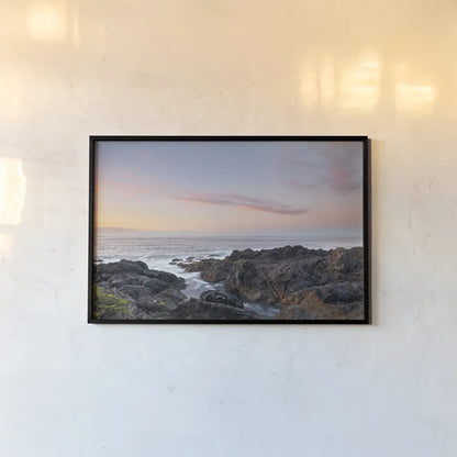 Rugged Coast Along Wild Pacific Trail by Alan Majchrowicz. shown as a paper print in a black flame. Available as a archival giclee rolled canvas, fine art paper, or poster print. SKU 86352i.
