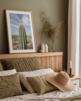 Saguaro by Alan Majchrowicz. shown as a paper print in a natural frame. Available as a archival giclee rolled canvas, fine art paper, or poster print. SKU 61459h.