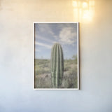 Saguaro by Alan Majchrowicz. shown as a paper print in a white frame. Available as a archival giclee rolled canvas, fine art paper, or poster print. SKU 61459h.