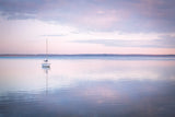Sailboat in Bellingham Bay I Vignette by Alan Majchrowicz. SKU 68923i. Archival Giclee Fine art print for wall decor.