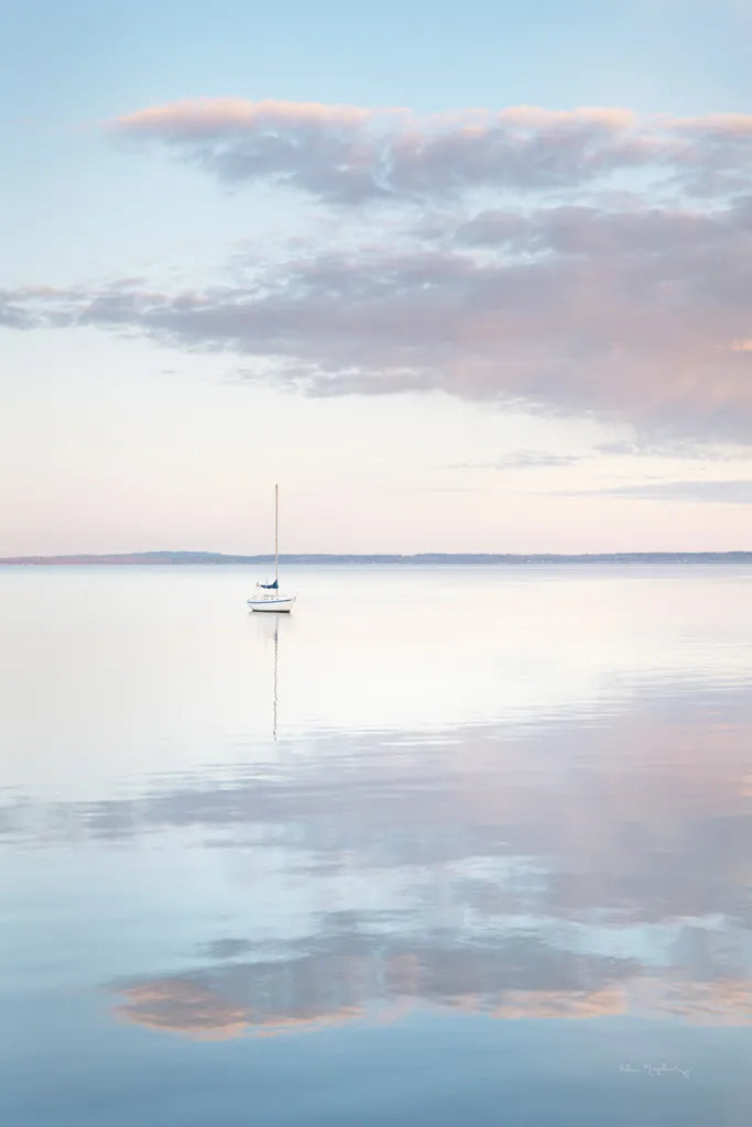 Sailboat in Bellingham Bay II by Alan Majchrowicz. SKU 61440h. Archival Giclee Fine art print for wall decor.