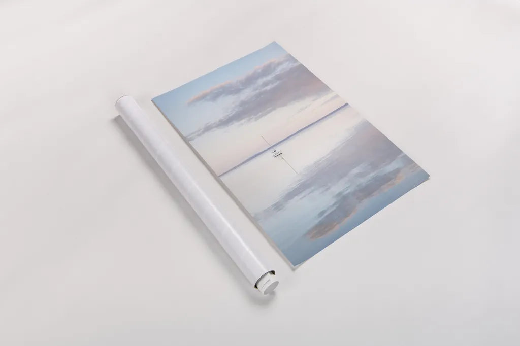 Sailboat in Bellingham Bay II by Alan Majchrowicz. shown as a rolled paper print. Available as archival giclee rolled canvas, fine art paper, or poster print. SKU 61440h.