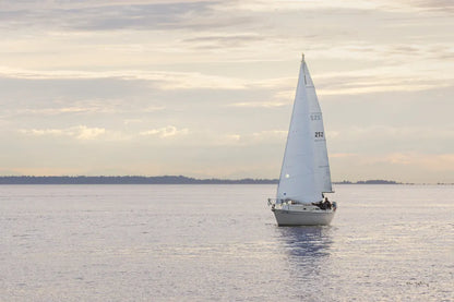 Sailboat in Semiahmoo Bay by Alan Majchrowicz. SKU 46112i. Archival Giclee Fine art print for wall decor.
