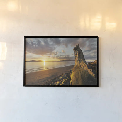Samish Bay Sunset I by Alan Majchrowicz. shown as a paper print in a black flame. Available as a archival giclee rolled canvas, fine art paper, or poster print. SKU 33806i.