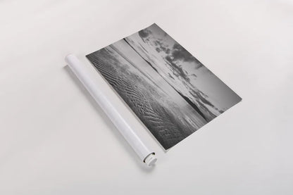 Samish Bay Sunset II BW by Alan Majchrowicz. shown as a rolled paper print. Available as archival giclee rolled canvas, fine art paper, or poster print. SKU 33852i.