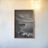 San Juan Island by Alan Majchrowicz. shown as a paper print in a natural frame. Available as a archival giclee rolled canvas, fine art paper, or poster print. SKU 88897h.