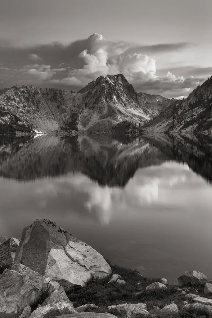 Sawtooth Lake Sawtooth Mountains Idaho by Alan Majchrowicz. SKU 71977h. Archival Giclee Fine art print for wall decor.