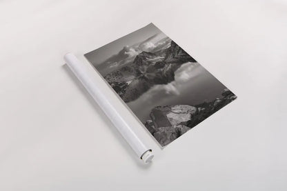 Sawtooth Lake Sawtooth Mountains Idaho by Alan Majchrowicz. shown as a rolled paper print. Available as archival giclee rolled canvas, fine art paper, or poster print. SKU 71977h.