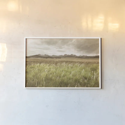 Sawtooth Mountains Idaho II by Alan Majchrowicz. shown as a paper print in a white frame. Available as a archival giclee rolled canvas, fine art paper, or poster print. SKU 71599i.