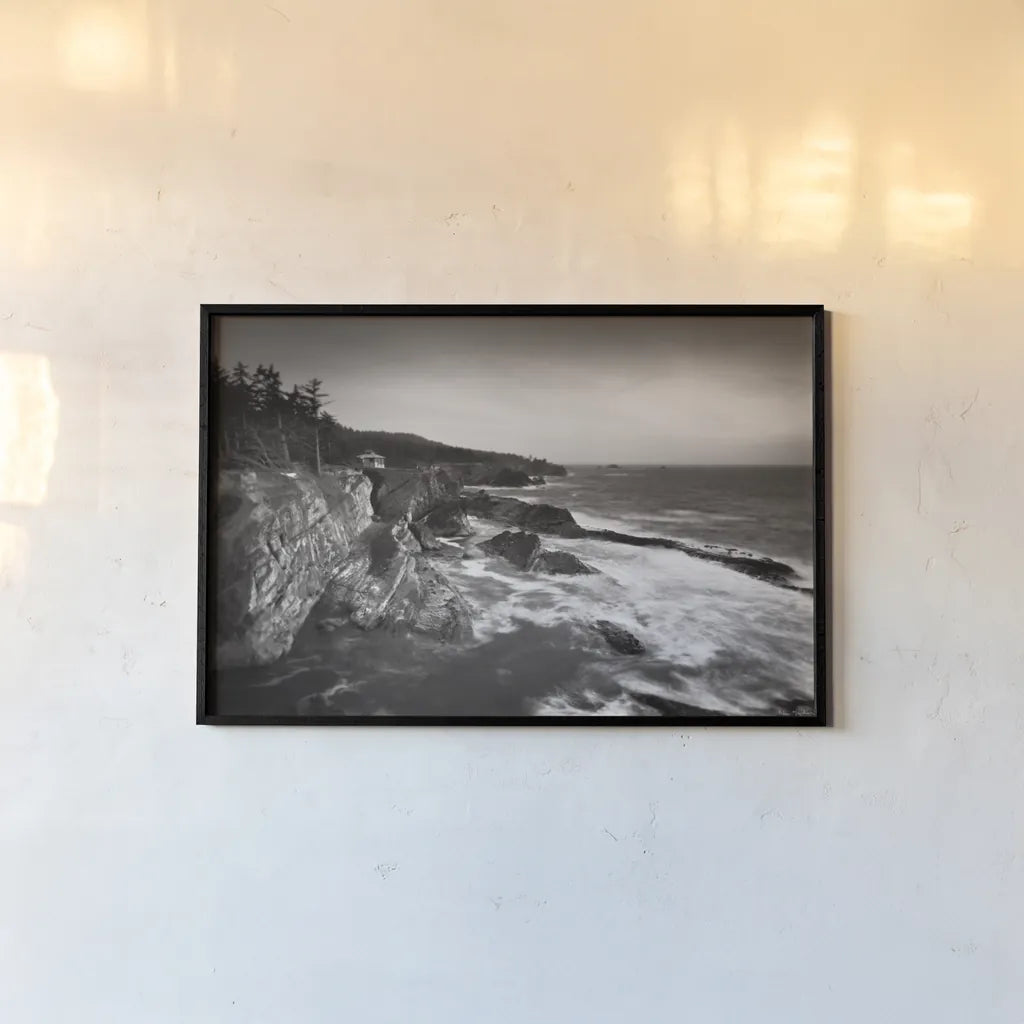 Shore Acres State Park by Alan Majchrowicz. shown as a paper print in a black flame. Available as a archival giclee rolled canvas, fine art paper, or poster print. SKU 43960i.