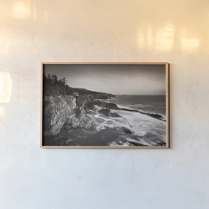 Shore Acres State Park by Alan Majchrowicz. shown as a paper print in a natural frame. Available as a archival giclee rolled canvas, fine art paper, or poster print. SKU 43960i.